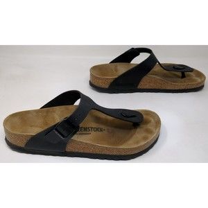 Birkenstock Gizeh Slide Sandals Women size 39 US 8 Black